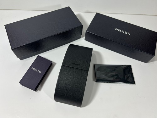 Case Prada Sunglasses Hard Eyeglasses Cloth Box Black Authentic Magnetic SMALL