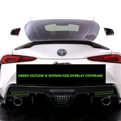 Black Pre-Cut Tint Overlay For Toyota GR Supra Front Bumper Reflectors