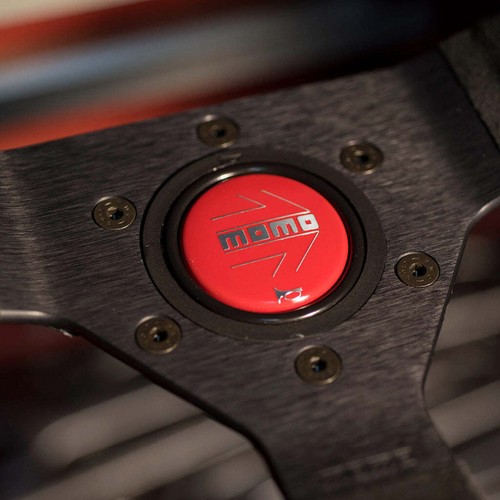 MOMO Horn Button Red Chrome Arrow Flush Mount Flat Lip For MOMO Montecarlo Drift - Picture 4 of 6
