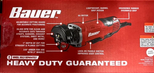 BRAND NEW Bauer Cut-Off Tool 6 Amp 3 in. Electric Cut-Off Tool 20,000 RPM SALE - Image 2 of 2