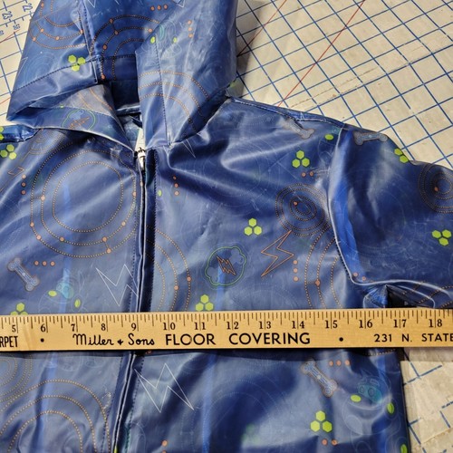 Disney Store Deluxe Puppy Dog Pals Rain Jacket Coat Blue with Bingo & Rolly - Picture 9 of 11