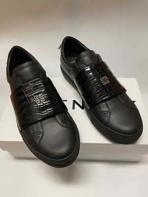 Givenchy Urban Street Low Croc Leather Sneakers Black Size