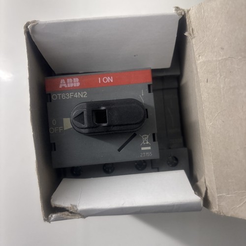4 Pole 63A Din rail non fused isolator switch ABB 1SCA105365R1001 OT63F4N2 - Picture 5 of 9