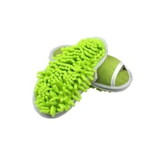 Slipper Microfiber Mopping Shoes Cleaning Tool Size 6 - 9 GREEN - 1 Pair