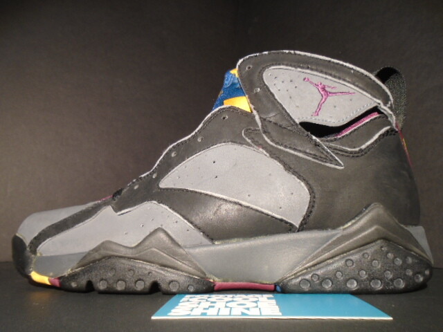 1992 OG NIKE AIR JORDAN VII 7 BLACK GRAPHITE GREY BORDEAUX RED