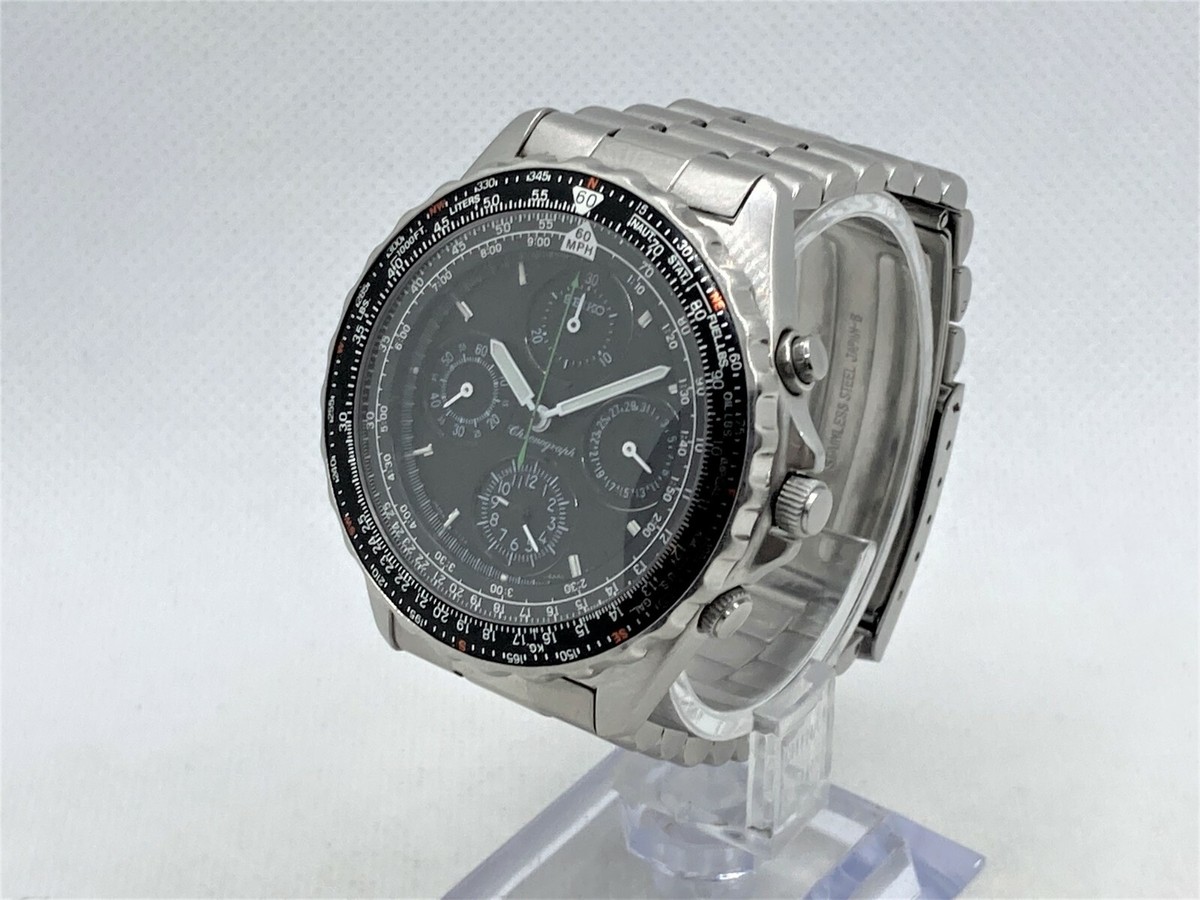 Auth Vintage SEIKO 1990s Sky Professional Chronograph Men's