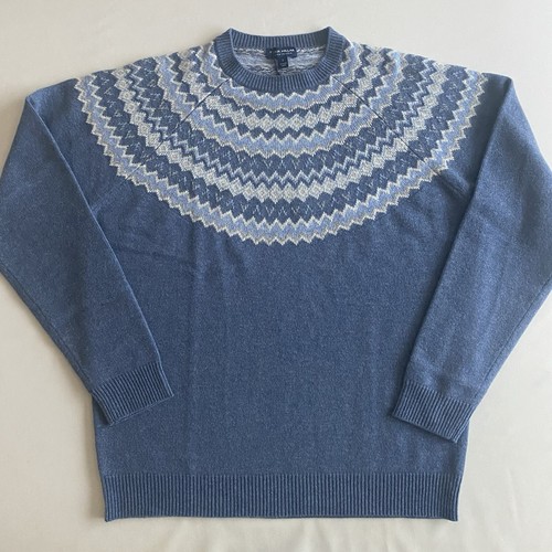 Peter Millar Sweater Men L Wool Cashmere Fair Isle Golf Ski Snow Nordic Arctic - Picture 2 of 16