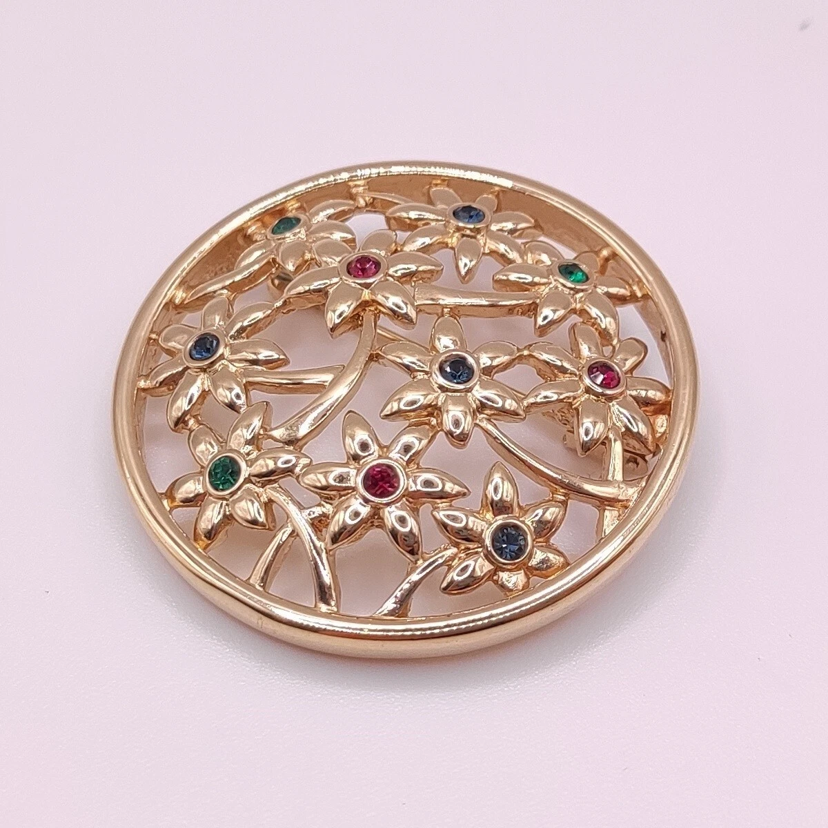 ⭐ Pierre Lang Brosche Anstecknadel Stecker Pin Anhänger Perle Stein Gold 046 ⭐