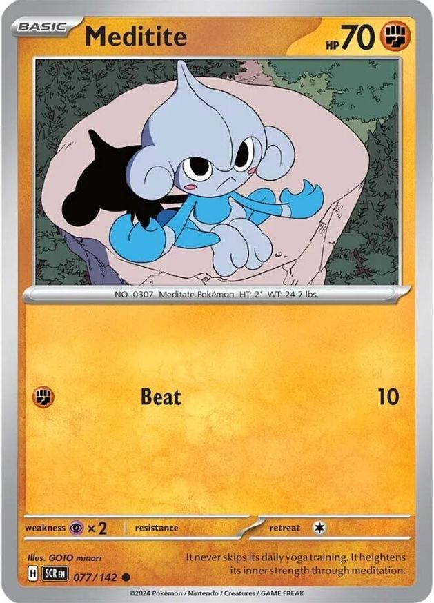 Pokemon Meditite (77/185) Stellar Crown NM