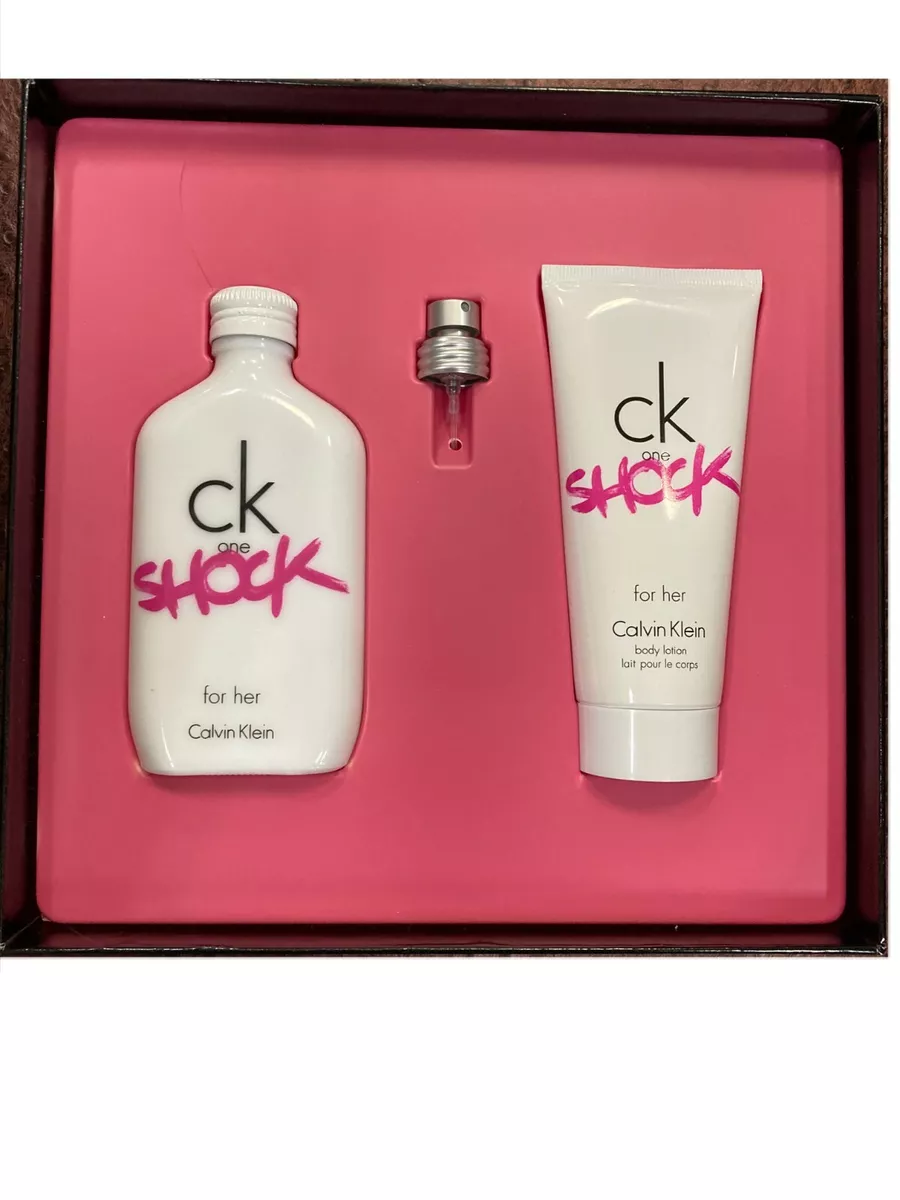 CK ONE SHOCK BY CALVIN KLEIN 2 PIECE GIFT SET EDT SPRAY (WOMEN) 3.4 OZ+BODY  LOTI | eBay