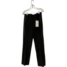 Zara Woman Dress Pants trousers S Black Wool Blend Straight Leg 9034/598 NWT