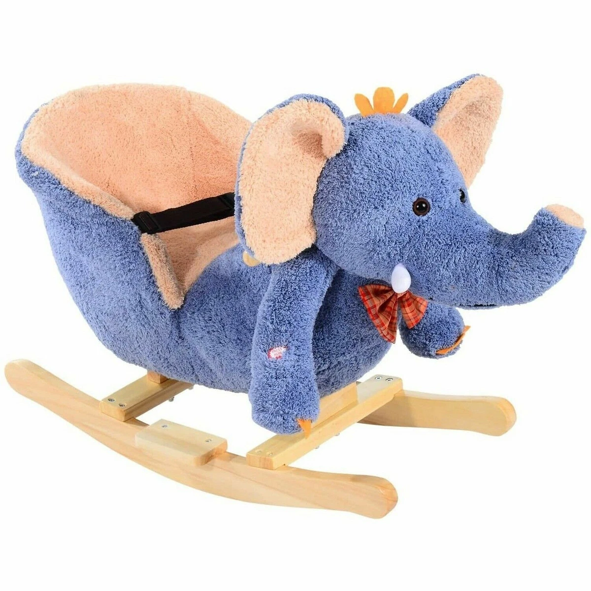 Children Kids Wooden Rocking Horse Rocker Elephant Ride On Toy
