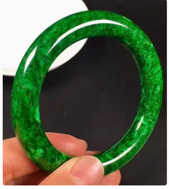 み*よ様 ICE BANGLE 101 Real Natural AA Ice Burmese Green Jade jadeite Bracelets bangle