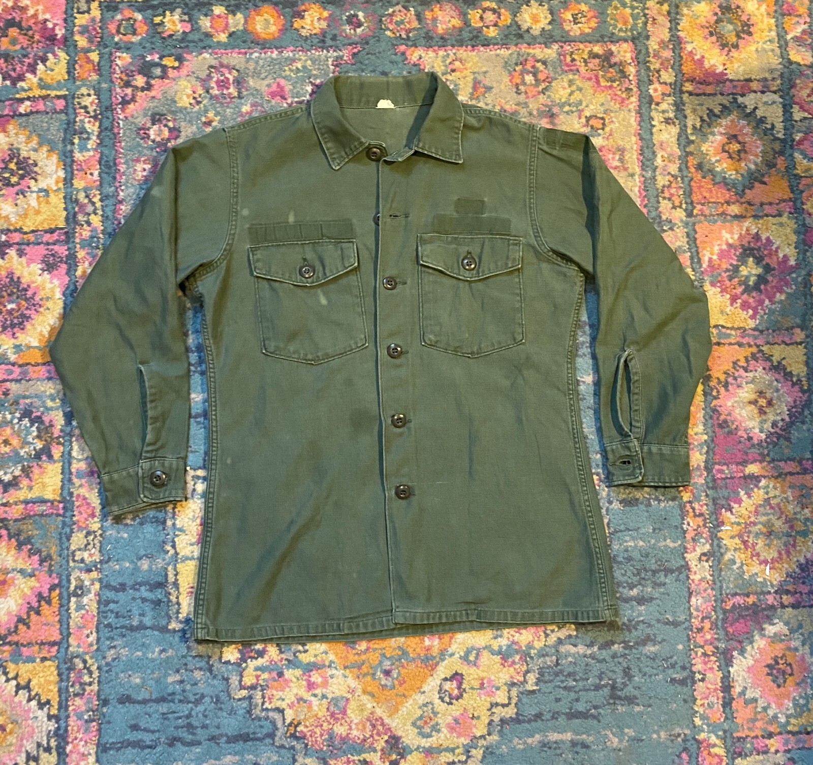1960's US.Army OG107 Utility Shirt スーベニア アメリカ陸軍