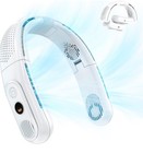 Foldable Bladeless Neck Fan 4000mA Travel USB Rechargeable Portable Fan Personal