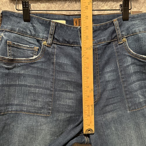 KUT from the Kloth Women's Lucy High Rise Crop Wide Leg Jeans Blue Sz 12 NWT - Picture 6 of 13