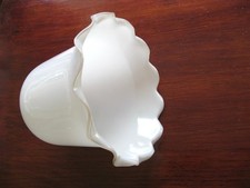 Glass lamp shade. Frilly, bell, cowl, White frosted Choose your own  Vintage