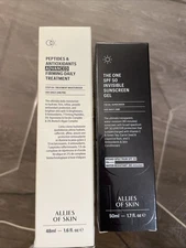 Allies of Skin Set SPF 50 Invisible And Peptide Antioxidant Firming New In Box