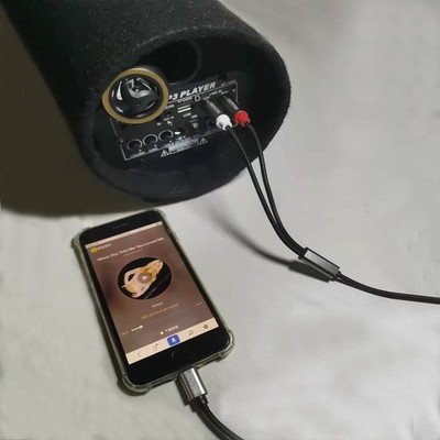RCA Cable Compatible with iPhone, iOS to RCA Aux Audio Cord, Hi-Fi Sound RCA Ste