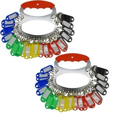 2 PCS Key Organizer Manager Portable Keychain with 28 Separable Key Rings and...