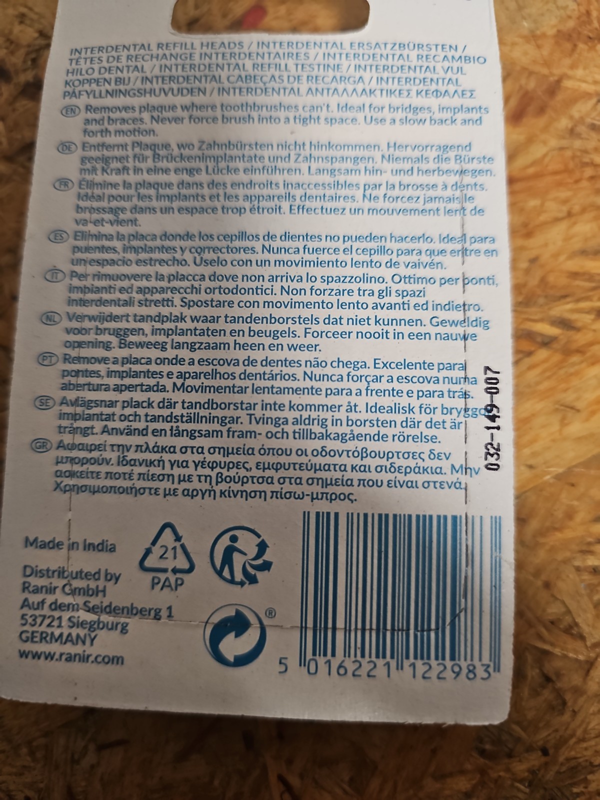 Dentalbürsten Interdentalbürsten Dental Source 10 Stück ISO 2 0,5mm 3
