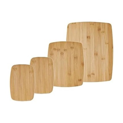 Bamboo Cutting Board Reversible Charcuterie Set Assorted 4 Pcs