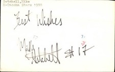 Mike Getchell Signed 3x5 Index Card Cut Stars MISL Soccer Autograph Den