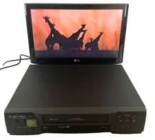 Mitsubishi HS-U430 VCR VHS Player 4Head Hi-Fi AV Cables No Remote Tested Perfect