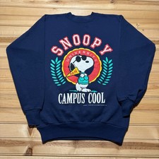 Vintage 1971 Snoopy University Campus Cool Pullover Graphic Sweatshirt - Medium