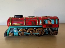 Vintage Yone Japan Tin Wind-Up Locomotive C-1648 Works 6.75 Tin Litho Train