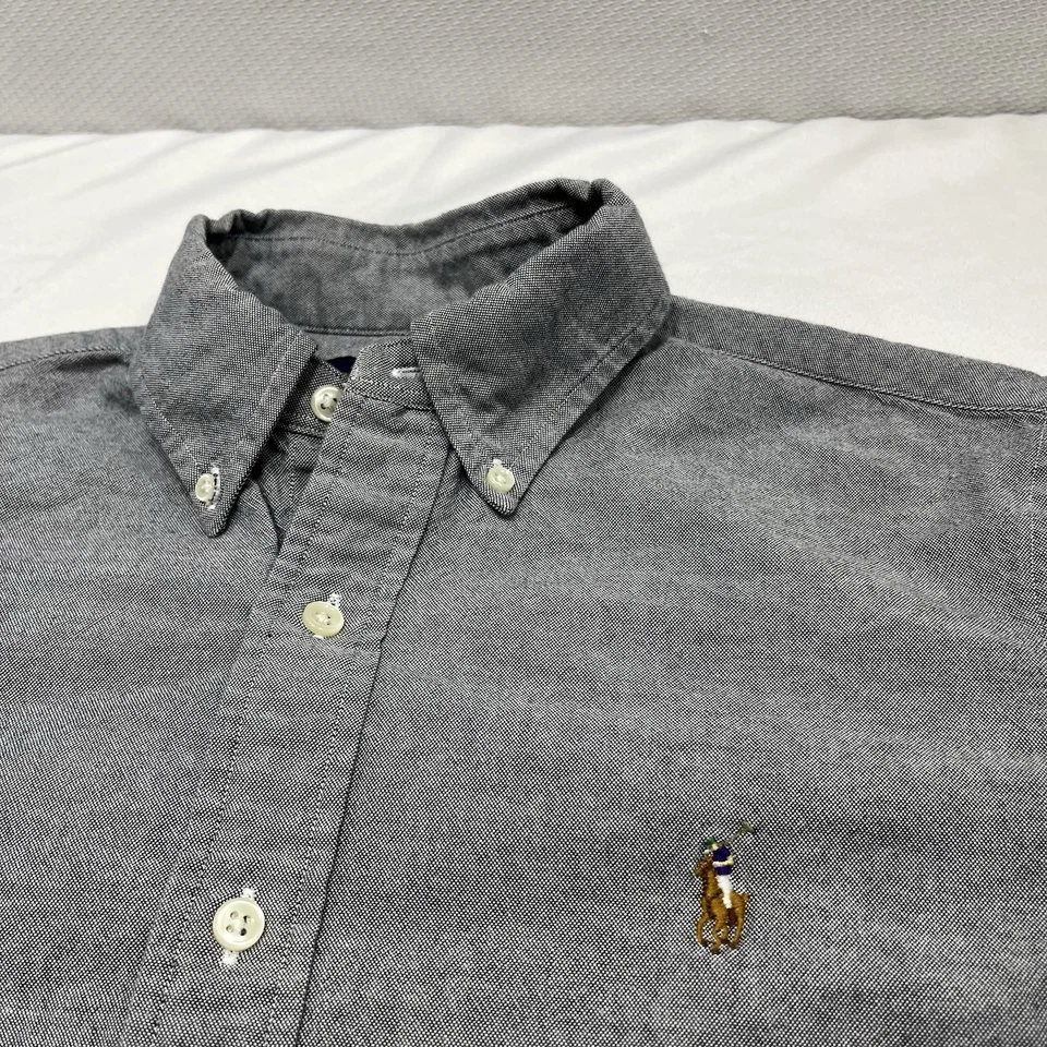 Camisa Ralph Lauren M Calce Ajustado Oxford Elastizada Carne Poni Abotonada Manga Larga Foto 2 de 4
