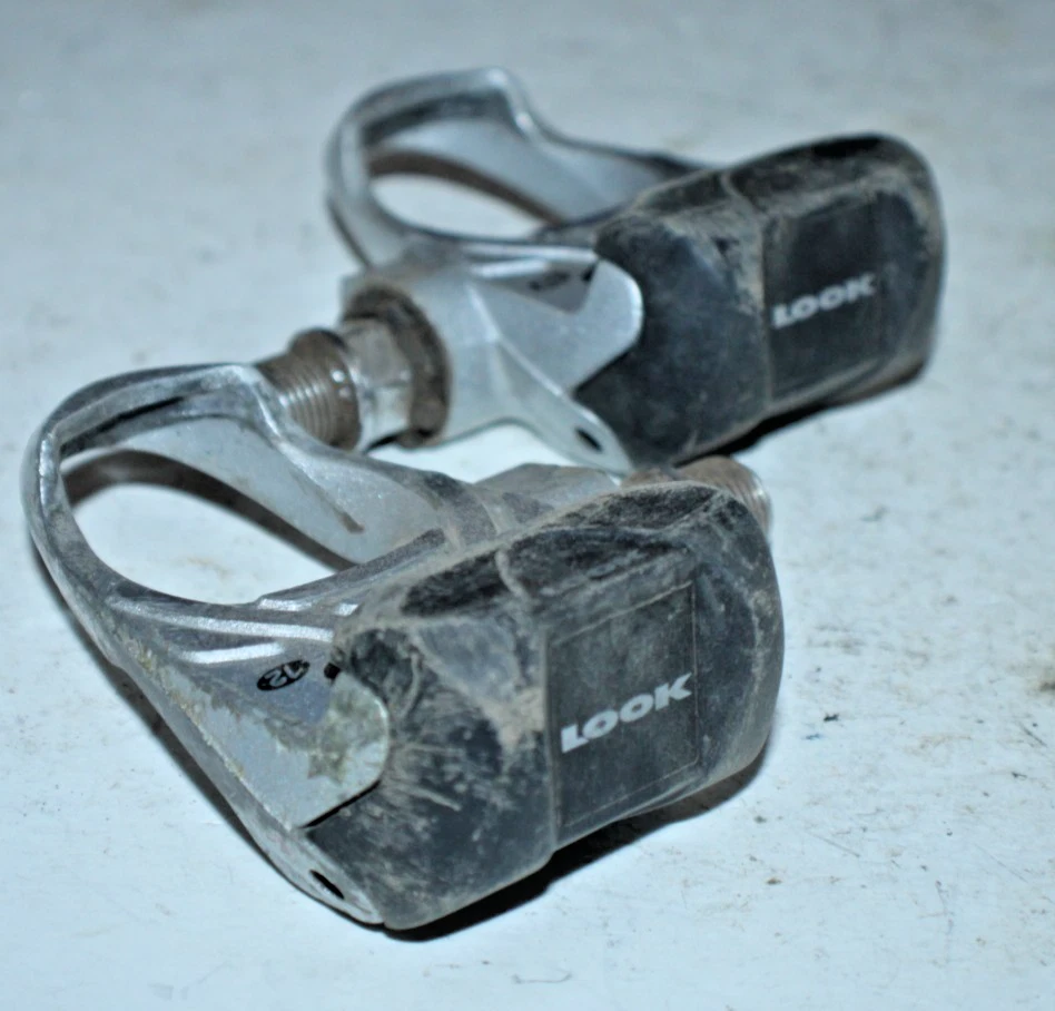 Pedales de bicicleta Look sin clip con tacos gris Bikepacking carreras carretera ¡Envío a EE. UU.! Foto 2 de 4