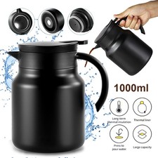 1L Thermal Coffee Carafe Jug Vacuum Flask Thermos Flask Stainless Steel Tea Pot