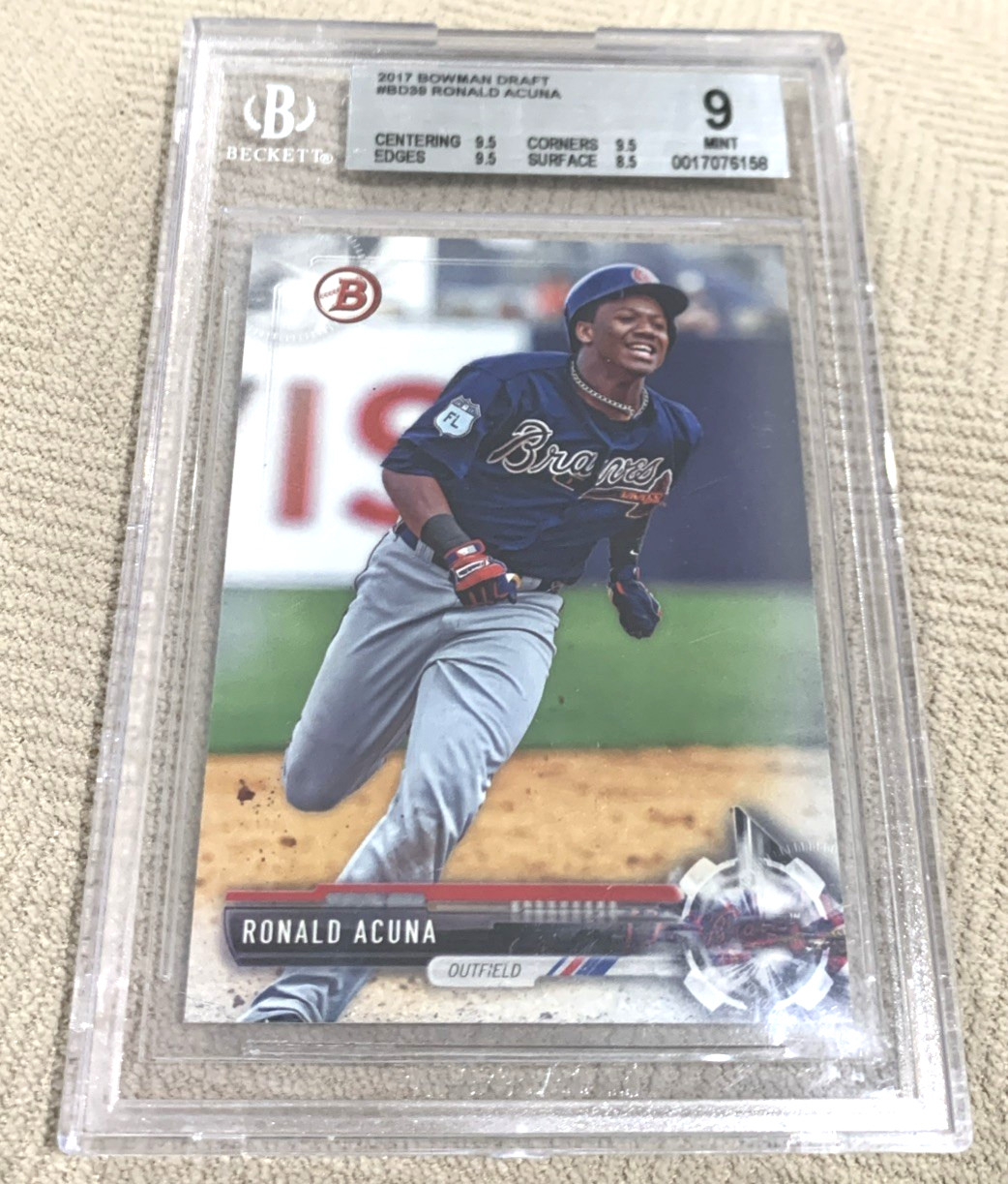 2017 Bowman Draft - Ronald Acuna Jr. Rookie (RC) #BD-39 - Atlanta Braves - BGS 9