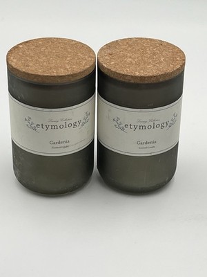Etymology Candles Luxury Edition Gardenia Medium Size Green Lot Of 2 New