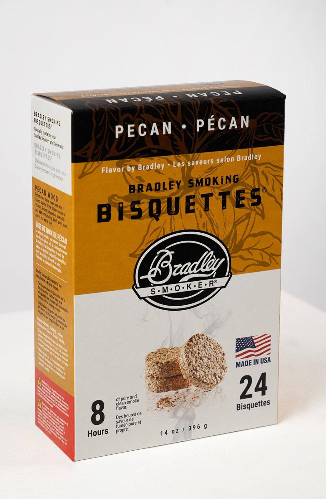 Bradley Smoker Pecan Bisquettes for Grilling & BBQ, 24 Pack