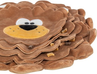 TRIXIE Snack-Löwe knistert Matte mit Leckerlis befüllbar für Hunde 26 cm