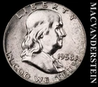 1958 Franklin Half Dollar — photo from another recent sale