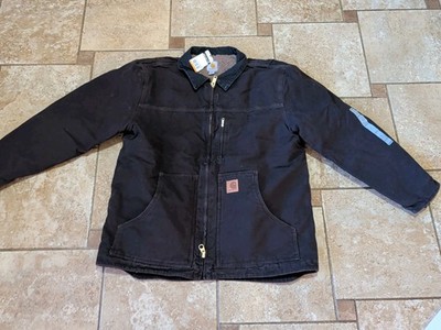 NOS Carhartt C61 DKB Sherpa Lined Mens Large Jacket Sandstone Ridge 
