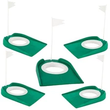 5 Pack Golf Putting Cup with Flag - Plastic Golf Putting Hole Training Aids 