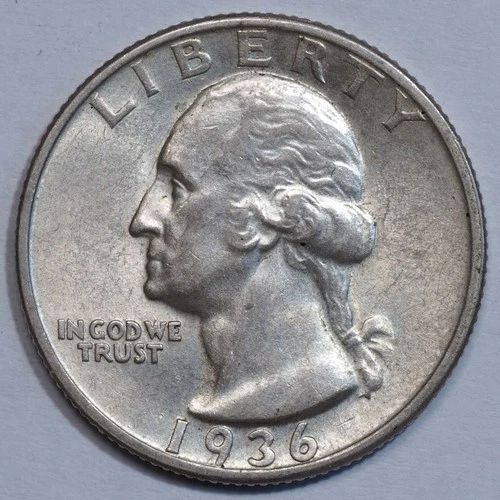 1936 S Washington Silver Quarter, Original choice BU