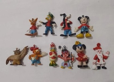 Vintage Disney LARGE FIGURINES LOT Mickey Goofy Wolf Argentina 1960 Rare!