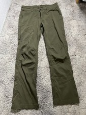 PrAna Hiking Pants Women 8 Green Cargo Nylon/Elastaine Made in Vietnam