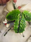 VTG Glass Christmas Ornaments Floral Picks, balls, VTG package toppers AS-IS — photo 10