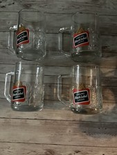 Four Carling Black Label Half Pint Tankards Excellent Condition