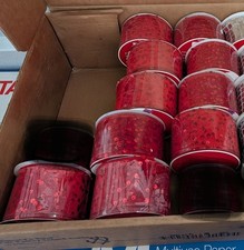 Celebrate It Wired Red Velvet With Sequin Ribbon 2.5"X15'