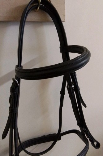 Bridle with Flash Noseband Full Black Leather (HAP) - Picture 2 of 10