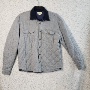 Marine Layer Shirt Jacket Men’s M Gray Quilted Button-Up Fisherman Workwear