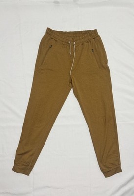 Vuori Performance Joggers Womens Medium Gold Yellow Pockets Drawstring Elastic