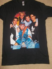 BACKSTAGE BOYS NEW BAND CONCERT T-SHIRT WOMENS (S) BAND IMAGE DESIGN